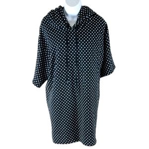 Elwood high low black and white hooded top